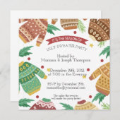 Ugly Sweater Party Invitation Kaart (Voorkant / Achterkant)