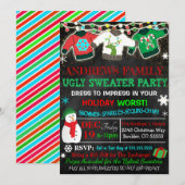 Ugly Sweater Party Invitation Kaart (Voorkant / Achterkant)