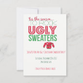 Ugly Sweater Party Invitation Kaart (Voorkant)