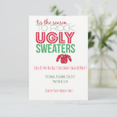 Ugly Sweater Party Invitation Kaart (Staand voorkant)