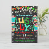 Ugly Sweater Party Invitation Kaart (Staand voorkant)