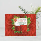 Ugly Sweater Party Invitation Kaart (Staand voorkant)