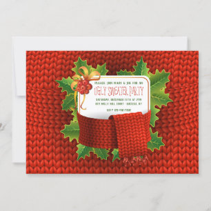 Ugly Sweater Party Invitation Kaart