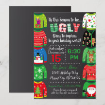 Ugly Sweater Party Invitation - Kerstfeest