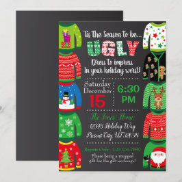 Ugly Sweater Party Invitation - Kerstfeest Kaart