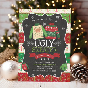 Ugly Sweater Party Invitation - Kerstfeest Kaart