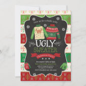 Ugly Sweater Party Invitation - Kerstfeest Kaart (Voorkant)