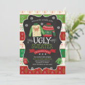 Ugly Sweater Party Invitation - Kerstfeest Kaart (Staand voorkant)