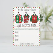 Ugly Sweater Party Invite Kaart (Staand voorkant)