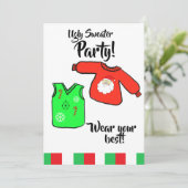 Ugly Sweater Party Kaart (Staand voorkant)