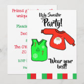 Ugly Sweater Party Kaart (Voorkant / Achterkant)