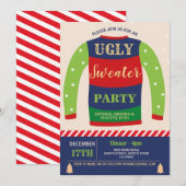 Ugly Sweater Party Kerst Feestelijke Jumpers Sneeu Kaart (Voorkant / Achterkant)
