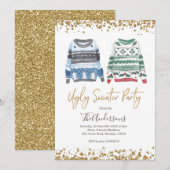 Ugly Sweater Party kerstvakantie uitnodiging (Voorkant / Achterkant)