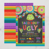 Ugly Sweater Party Nodig Fiesta Taco uit voor Ugly Kaart (Voorkant / Achterkant)