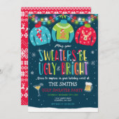 Ugly Sweater Party Nodig lelijke en heldere trui u Kaart (Voorkant / Achterkant)