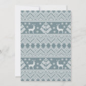 Ugly Sweater Party Nodig uit om Drink te eten en l Kaart (Achterkant)