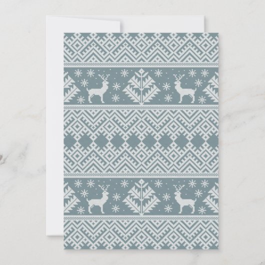 Ugly Sweater Party Nodig uit om Drink te eten en l Kaart (Achterkant)