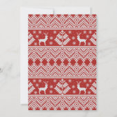 Ugly Sweater Party nodigt Drink uit en wees lomp Kaart (Achterkant)