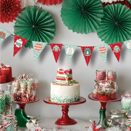 Ugly Sweater Party Red en Green Bunting Banner