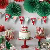 Ugly Sweater Party Red en Green Bunting Banner