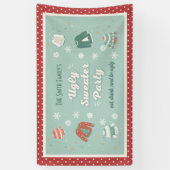 Ugly Sweater Party Retro Holiday Banner (Verticaal)