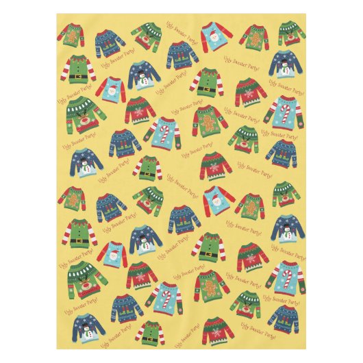 UGLY SWEATER PARTY TAFELKLEED (Voorkant)