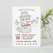 Ugly Sweater Party Uitnodigen Kaart (Staand voorkant)