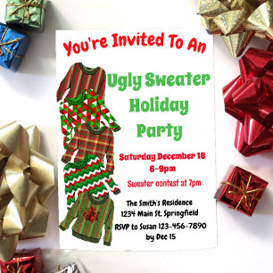 Ugly Sweater Party Uitnodiging met wedstrijd