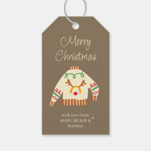 Ugly Sweater Persoonlijke kerstcadeautags