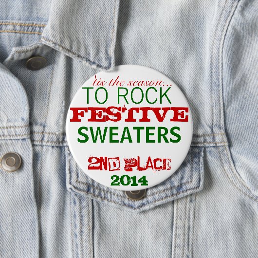 Ugly Sweater Prize-Button Ronde Button 4,0 Cm (In situ)