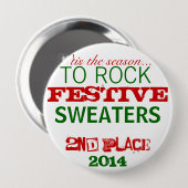 Ugly Sweater Prize-Button Ronde Button 4,0 Cm (Voorkant /achterkant)
