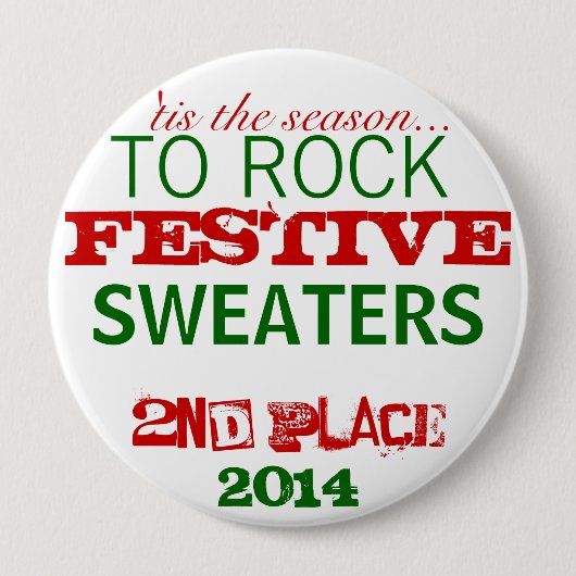 Ugly Sweater Prize-Button Ronde Button 4,0 Cm (Voorkant)