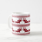Ugly Sweater Reindeer Dachshund Tea Coffee Mok (Voorkant links)