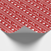 Ugly Sweater - Reindeer & kerstboom Cadeaupapier (Hoek)