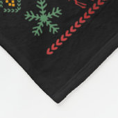 Ugly Sweater Santa Merry Christmas Funny Pajamas X Fleece Deken (Hoek)