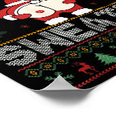 Ugly Sweater Santa Merry Christmas Funny Pajamas X Poster (Hoek)