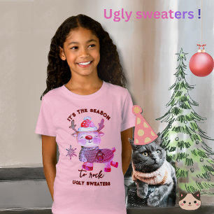 Ugly Sweater Schattige Pink Deer T-shirt