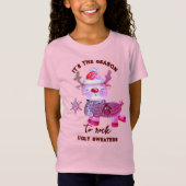 Ugly Sweater Schattige Pink Deer T-shirt (Voorkant)