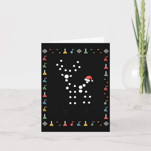 Ugly Sweater Science Christmas Chemistry Teacher M Kaart (Voorkant)