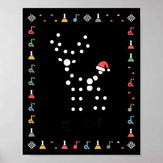 Ugly Sweater Science Christmas Chemistry Teacher M Poster (Voorkant)