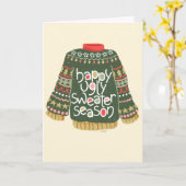 Ugly Sweater Season Kaart (Gele Bloem)