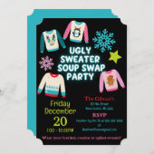 Ugly Sweater Soup Swap Party Uitnodiging (Voorkant / Achterkant)