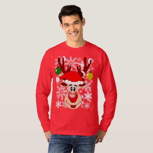 Ugly sweater-stijl t-shirt (Voorkant volledig)