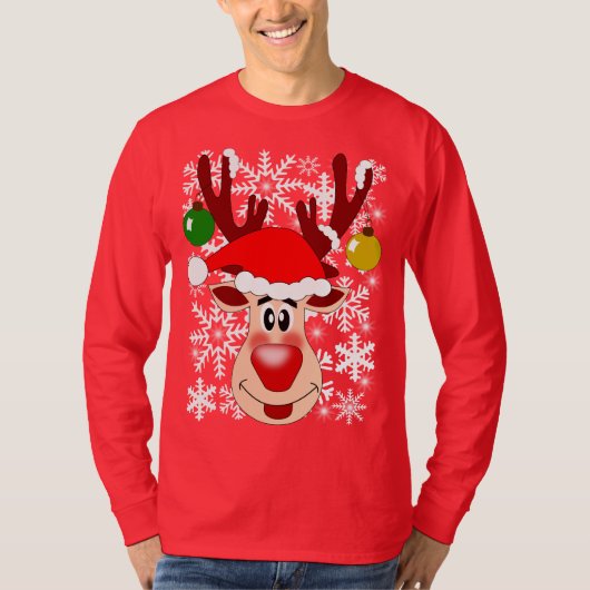 Ugly sweater-stijl t-shirt (Voorkant)