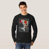 Ugly Sweater Style Xmas Lights Santa Koi Fish Chri T-shirt (Voorkant volledig)