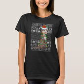 Ugly Sweater Style Xmas Lights Santa Sea Otter Chr T-shirt (Voorkant)