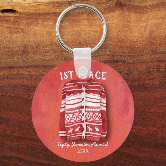 Ugly Sweater Tacky Award Sleutelhanger (Voorkant)