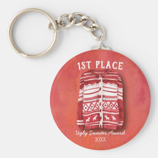 Ugly Sweater Tacky Award Sleutelhanger (Voorkant)