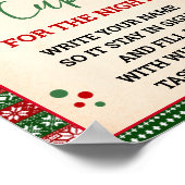 Ugly Sweater Take a Cup for the Night Sign Poster (Hoek)