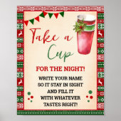 Ugly Sweater Take a Cup for the Night Sign Poster (Voorkant)
